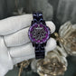 Mashali Purple Rotating Floral Premium Watch