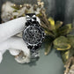 Mashali All Black Rotating Floral Premium Watch