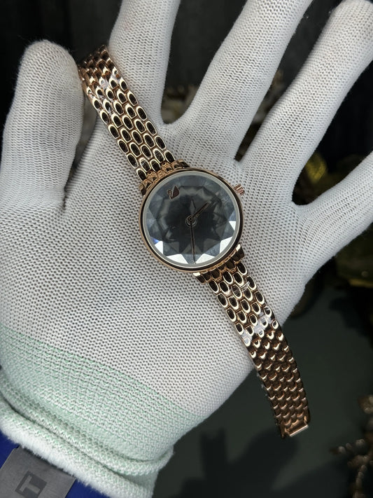 Swarovski Rose Gold Crystal Glass Premium Watch