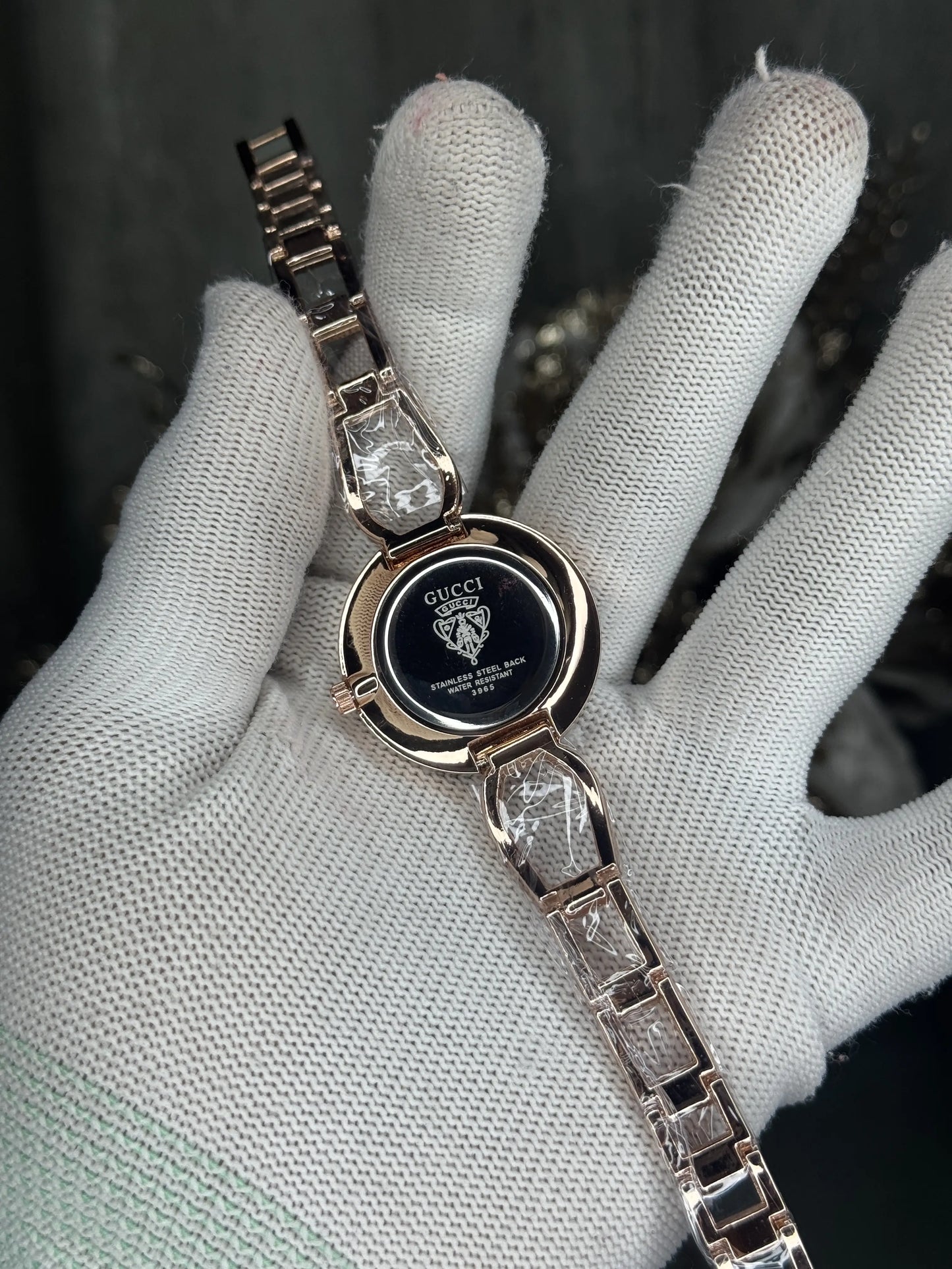 Gucc i Rose Gold Green Premium Watch