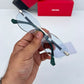 Pr-ada_124_Silver_Blue Rimless Premium Shades