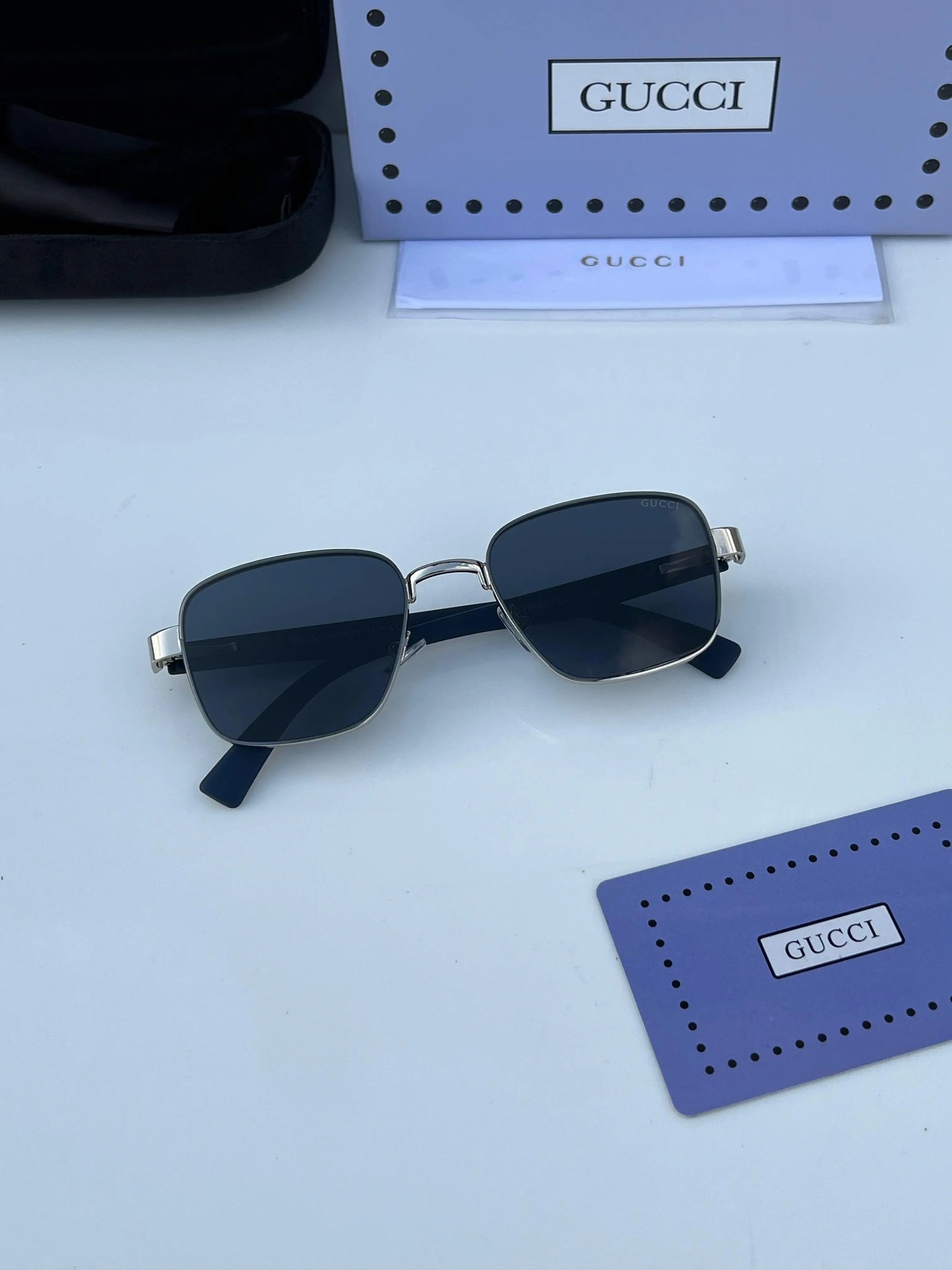 Gu-cci_983_Silver_Blue Premium Sunglasses