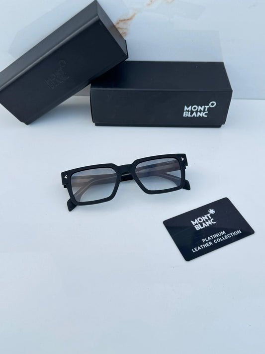 Mont Blanc 335 Green Shaded Premium Square Sunglasses