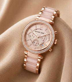 Luxury Rose Gold Crystal Women's Analog Watch | Elegant Fashion Timepiece