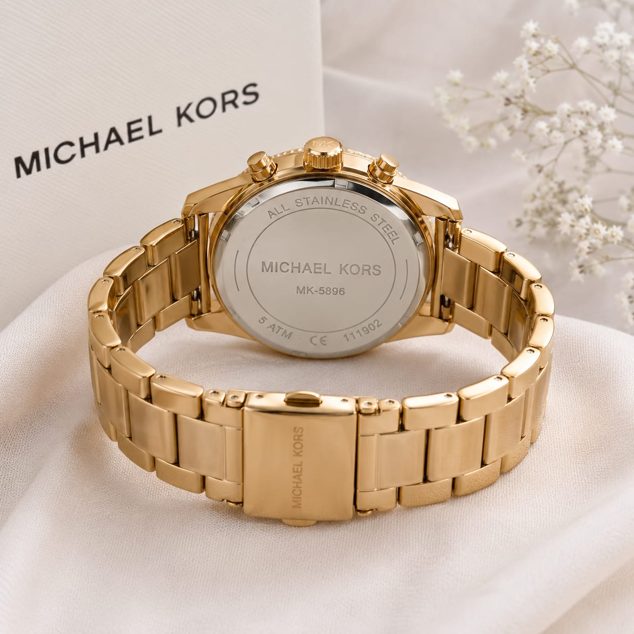 Gold & Emerald Green Chronograph Women's Watch | Premium Luxury Analog Watch